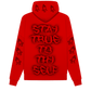 2BLESSED2BeSTRESSED Red Zip Up Hoodie