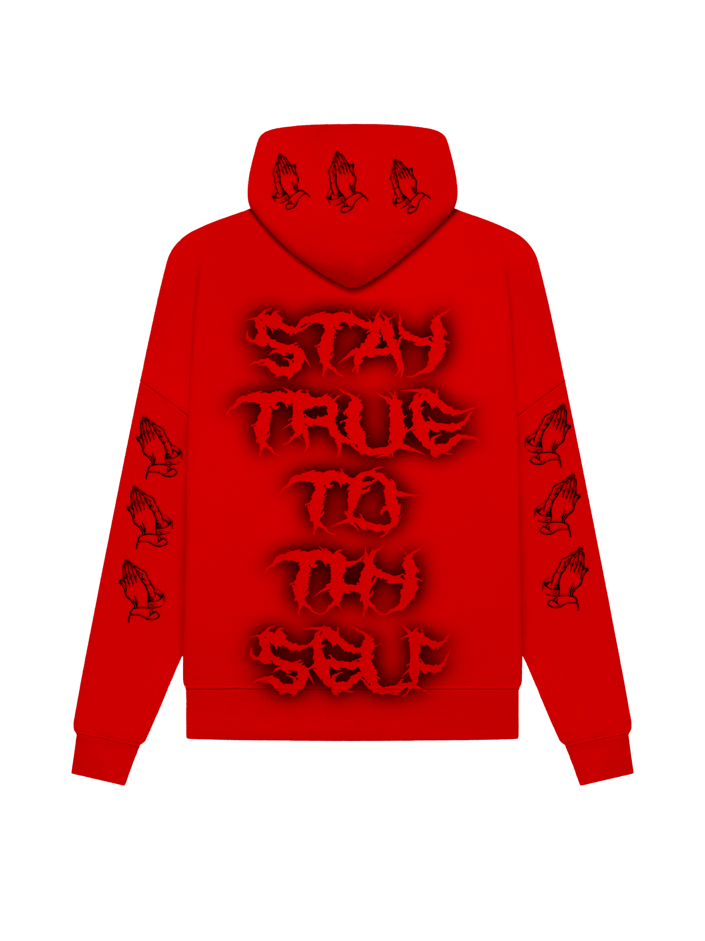 2BLESSED2BeSTRESSED Red Zip Up Hoodie